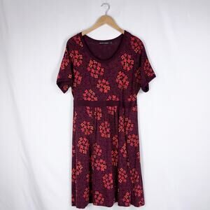 Gudrun Sjoden Womens Medium Red Clover Fall Dress
